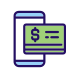 externes-Digital-Geld-Geld-gefüllte-Farbsymbole-Papa-Vektor icon