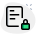 Documents secured with privacy and locked for unauthorized use icon