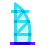 color glass style 버즈 알 아랍 (burj al arab) icon