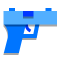 papercut style gun icon