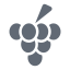 círculo de design sólido de uvas-frutas-e-vegetais-externos icon