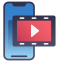 externe-mobile-video-mobile-rabit-jes-flat-gradient-rabit-jes icon