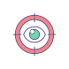 externes-Augenkontakt-RGB-Farbsymbol-Charisma-Entwicklung-gefüllte-Farbsymbole-Papa-Vektor icon