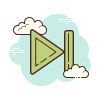 cloud style ende icon