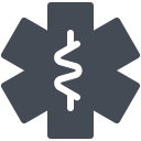 pastel color style star of life icon