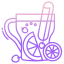 hot tea with lemon and thyme icon