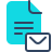 parakeet color style email document icon
