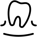 pastel glyph style loose tooth icon