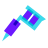 color glass style tattoo icon