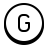 Umkreist G icon