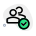 Verified user list with a tick mark option layout icon