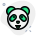 Funny panda with tongue out emoji shared on internet icon
