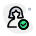 Check mark on a natural user for authentication and approval icon