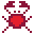 color pixels style crab icon