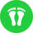 Empreintes pieds humains icon