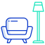 couch and lamp icon