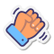 stickers style angry fist skin type 1 icon
