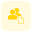 Multiple user sharing a single file on an online server icon
