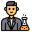 cientista-externo-ocupação-masculina-avatar-itim2101-lineal-color-itim2101 icon