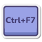 Ctrl 加 F7 键 icon