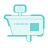 sci-fi style letterbox icon