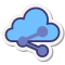 Символ поделиться в облаке icon