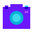 color glass style tripod icon