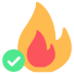 verified flame icon