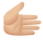 emoji de tono de piel claro con la mano hacia la derecha icon
