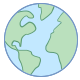 office l style earth planet icon