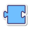 Blocco blu icon