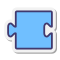 stickers style blockly blau icon