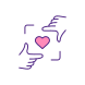 choose future partner in dating app icon