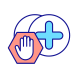 add button and stop sign icon