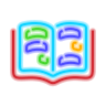 neon style comics magazine icon