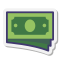 stickers style banknotes icon