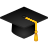emoji-gorro-de-graduación icon