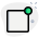 Blank file format application with circular dot icon