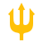 color style trident icon