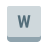 W Key icon
