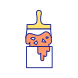 microplastic in manufacturing materials icon