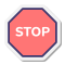 stickers style stop sign icon