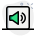 Volume up function key in laptop multimedia keyboard icon