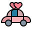 decorated car icon