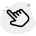 Single finger tap or click on touchscreen interface icon