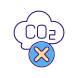 reduce co2 emissions icon