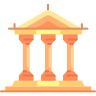 esterno-Pantheon-punto di riferimento-monumento-goofy-flat-kerismaker icon