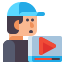 external-reaction-video-live-streaming-flaticons-flat-flat-icons icon