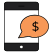 mobile financial chat icon