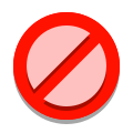 papercut style unavailable icon